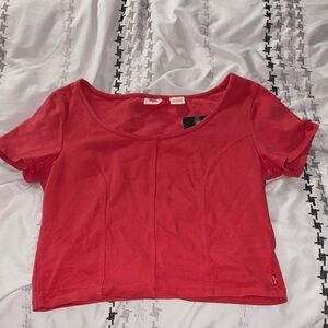 Levi's Vibrant Red Crop Top
